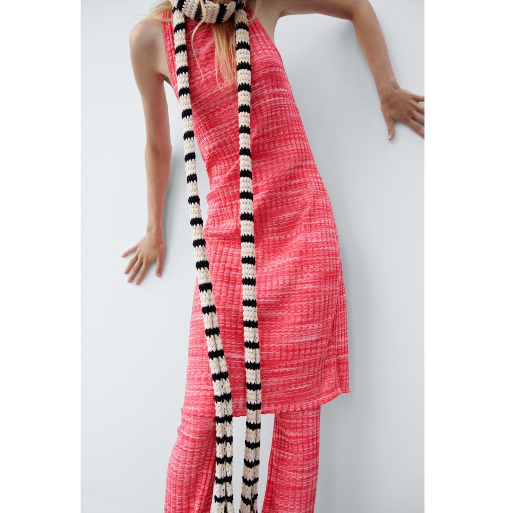 Zara Flared Ribbed Pants - Picture 3 of 11
